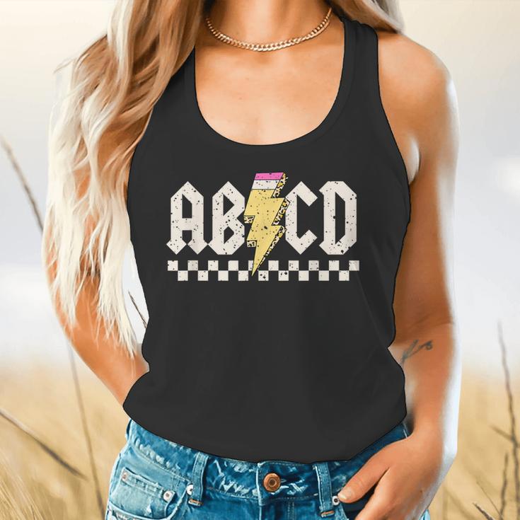 Boys Girls Teachers ABCD Rock Graphic Back To School Class Flowy Tank, gift for family, gift for coworker Boys Girls Teachers ABCD Rock Graphic Back To School Class Flowy Tank, gift for family, gift for coworker