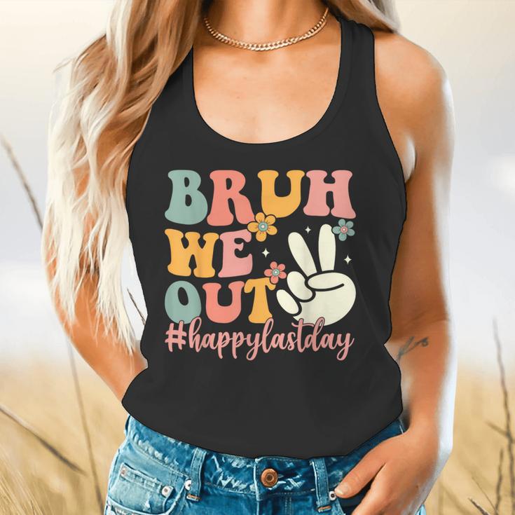 Bruh We Out Teacher Retro Last Day Of School Boys Girls Kids Flowy Tank, gift for family, gift for coworker