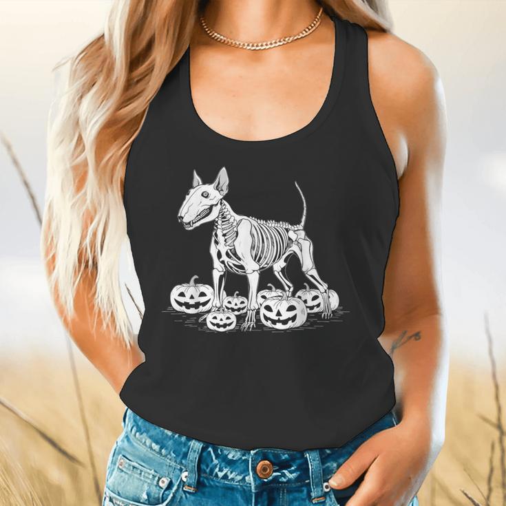 Bull Terrier Skeleton Birthday Halloween Kids Flowy Tank, gift for family, gift for coworker
