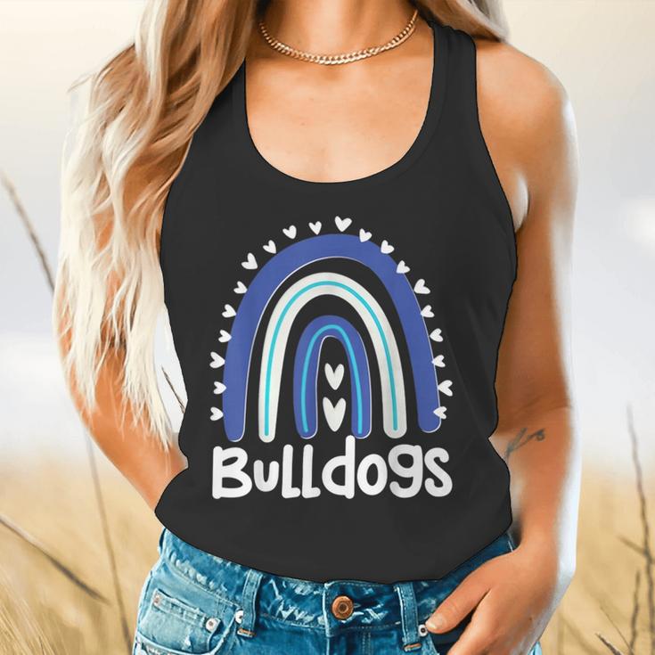 Bulldogs School Mascot Rainbow Teacher Lover Flowy Tank, gift for family, gift for coworker