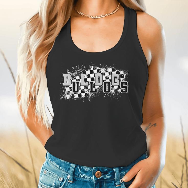 Bulldogs School Spirit Bulldog Pride Checkered Teacher Flowy Tank, gift for family, gift for coworker Bulldogs School Spirit Bulldog Pride Checkered Teacher Flowy Tank, gift for family, gift for coworker