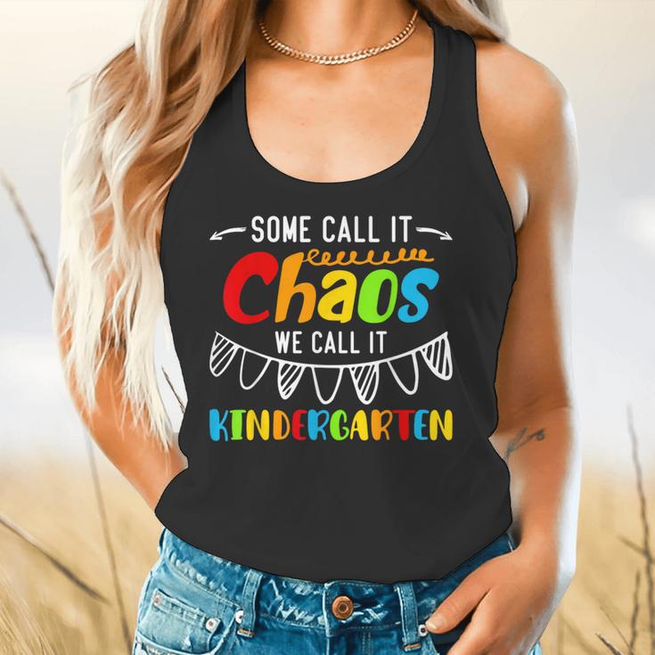 Some Call It Chaos We Call It Kindergarten Teacher Flowy Tank, gift for family, gift for coworker Some Call It Chaos We Call It Kindergarten Teacher Flowy Tank, gift for family, gift for coworker