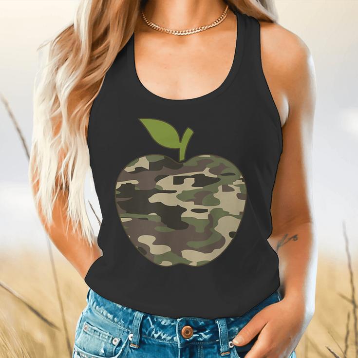 Camo Apple Camouflage Clothing School Student Camo Teacher Men Women Kids Flowy Tank, gift for family, gift for coworker