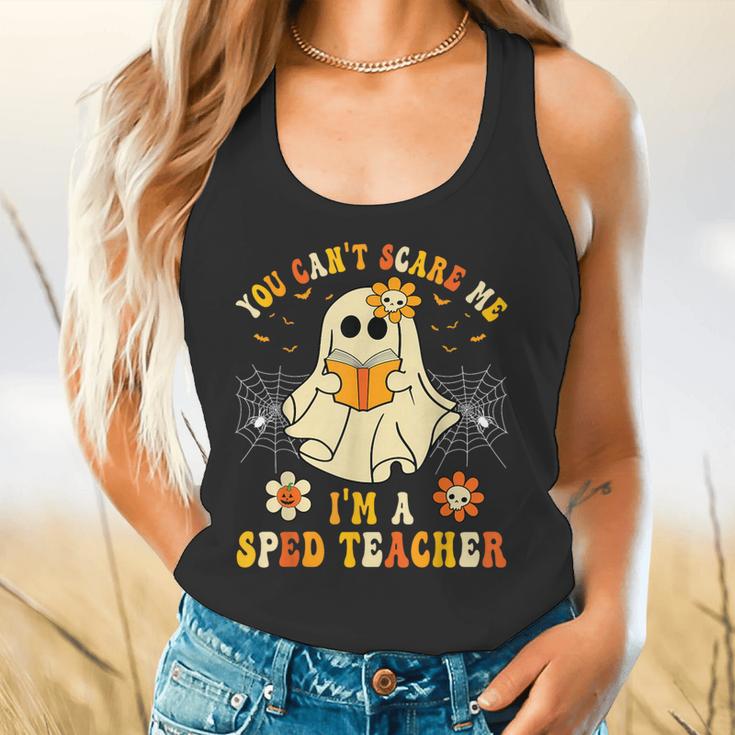 You Can't Scare Me I'm A SPED Teacher Halloween Ghost Flowy Tank, gift for family, gift for coworker You Can't Scare Me I'm A SPED Teacher Halloween Ghost Flowy Tank, gift for family, gift for coworker