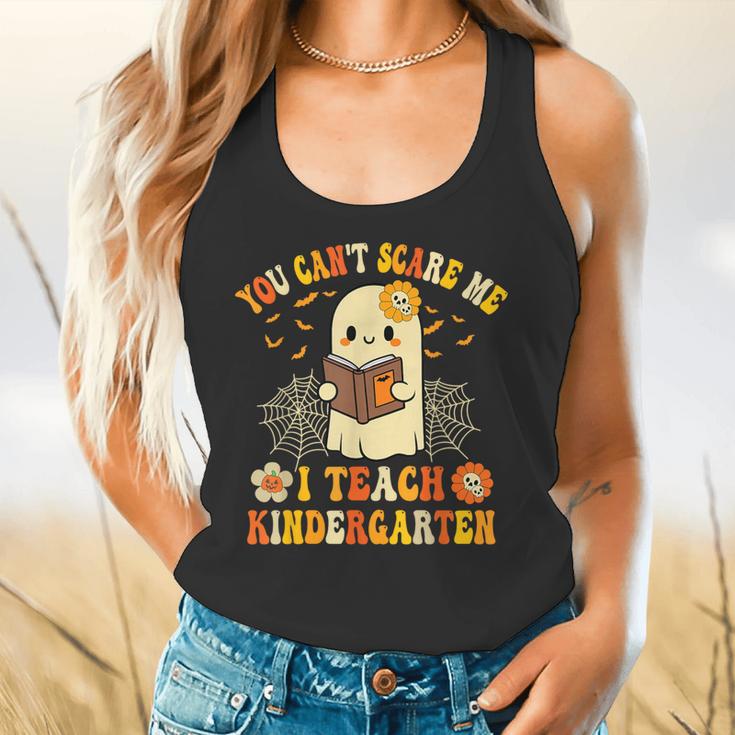 You Can't Scare Me I Teach Kindergarten Halloween Teacher Flowy Tank, gift for family, gift for coworker