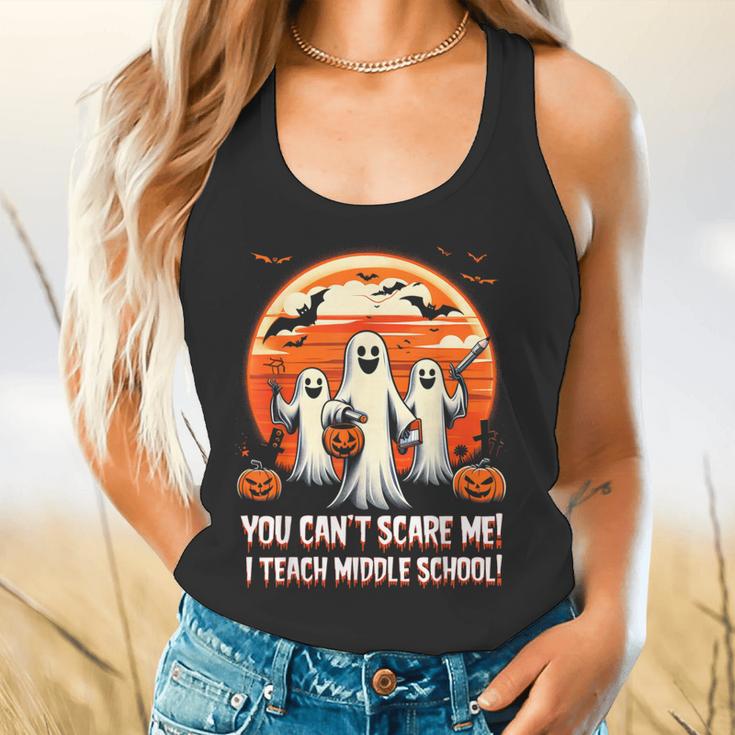 You Can't Scare Me I Teach Middle School Teacher Halloween Flowy Tank, gift for family, gift for coworker