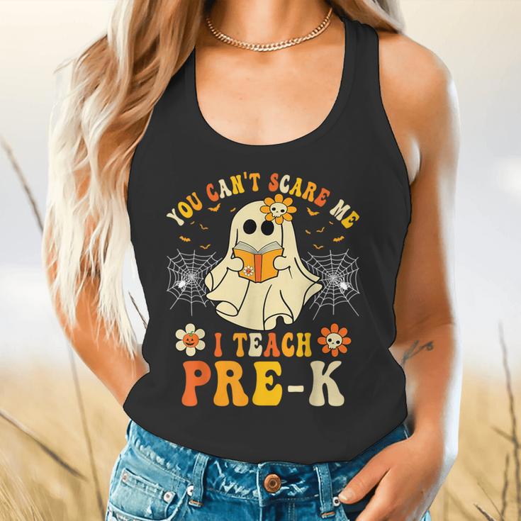 You Can't Scare Me I Teach Pre-K Halloween Teacher Ghost Flowy Tank, gift for family, gift for coworker You Can't Scare Me I Teach Pre-K Halloween Teacher Ghost Flowy Tank, gift for family, gift for coworker