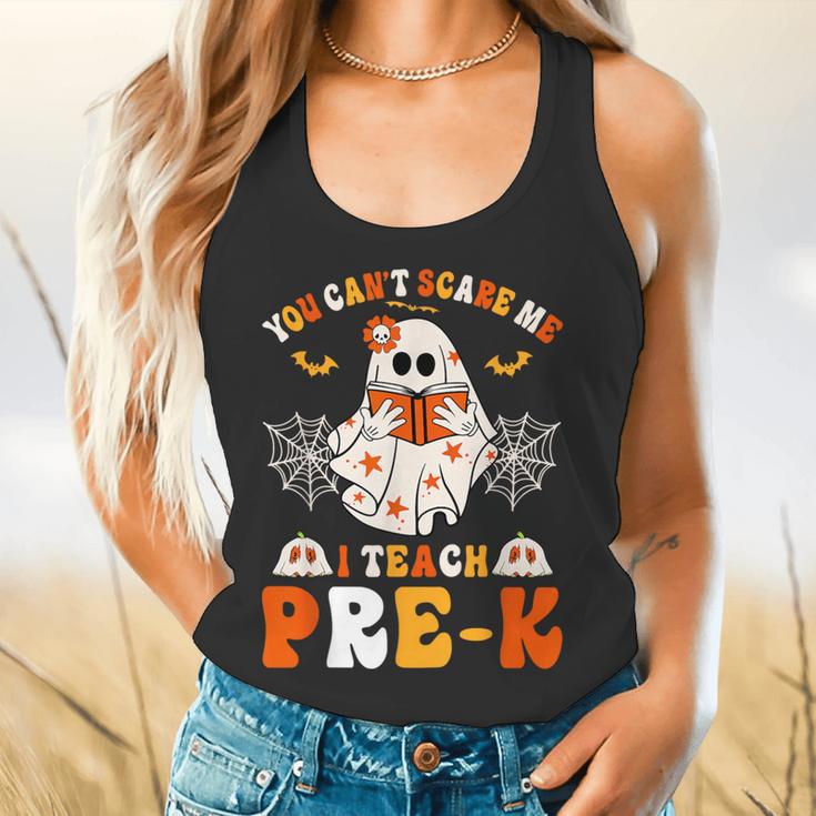 You Cant Scare Me I Teach Pre-K Teacher Halloween Flowy Tank, gift for family, gift for coworker