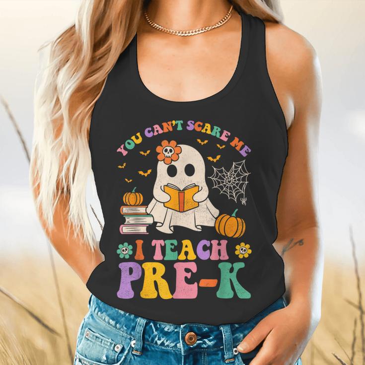 You Can't Scare Me I Teach Pre-k Teacher Halloween Ghost Men Women Kids Flowy Tank, gift for family, gift for coworker