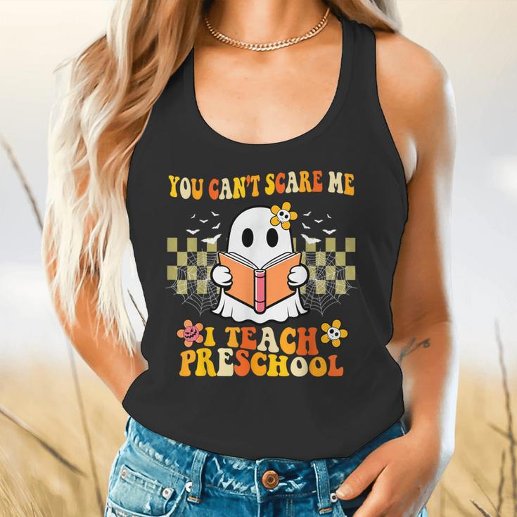 You Can't Scare Me I Teach Preschool Ghost Halloween Teacher Flowy Tank, gift for family, gift for coworker