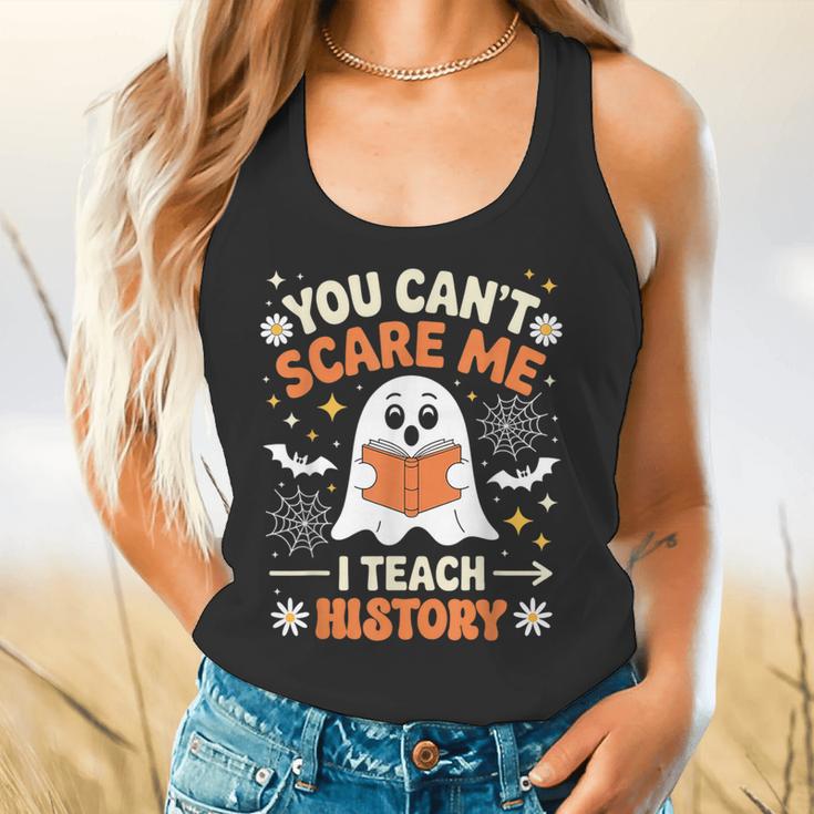 You Can't Scare Me I Teach History Retro Teacher Halloween Flowy Tank, gift for family, gift for coworker