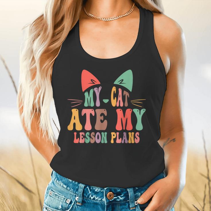 My Cat Ate My Lesson Plans Teacher Sarcastic Flowy Tank, gift for family, gift for coworker My Cat Ate My Lesson Plans Teacher Sarcastic Flowy Tank, gift for family, gift for coworker