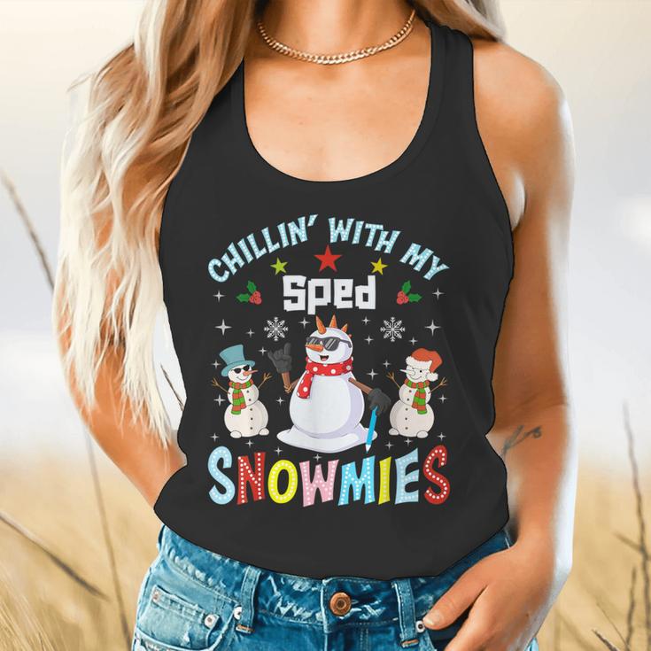 Chillin With My Sped Snowmies Teacher Student Christmas Flowy Tank, gift for family, gift for coworker Chillin With My Sped Snowmies Teacher Student Christmas Flowy Tank, gift for family, gift for coworker