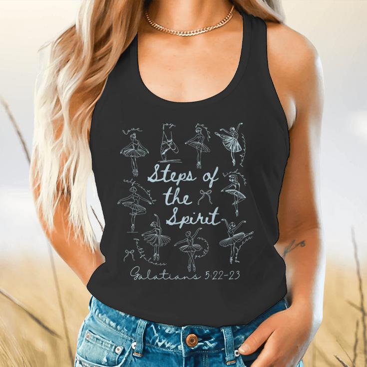 Christian Steps Of Spirit Bible Verse Ballet Dancer Teacher Flowy Tank, gift for family, gift for coworker Christian Steps Of Spirit Bible Verse Ballet Dancer Teacher Flowy Tank, gift for family, gift for coworker
