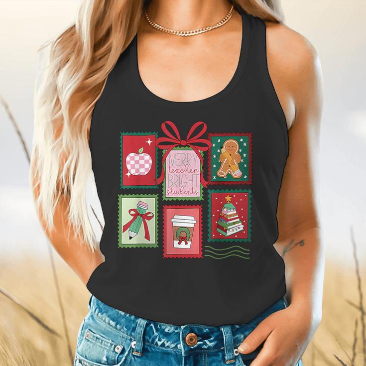 Christmas Teacher Stamps Flowy Tank, gift for family, gift for coworker