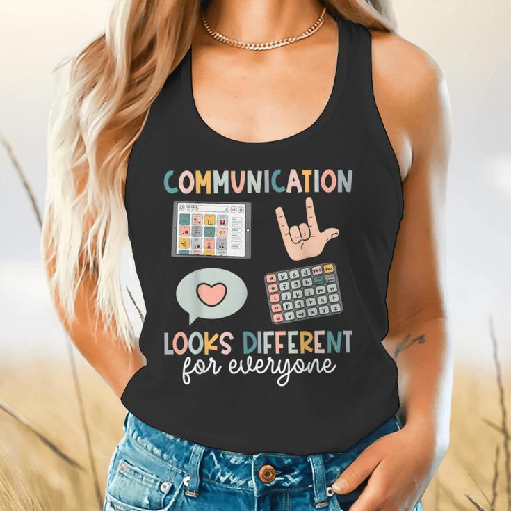Communication Looks Different For Everyone SPED Teacher ASD Flowy Tank, gift for family, gift for coworker Communication Looks Different For Everyone SPED Teacher ASD Flowy Tank, gift for family, gift for coworker