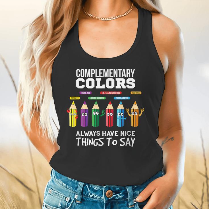 Complementary Colors Pun Artist Art Teacher T-Shirt Flowy Tank, gift for family, gift for coworker