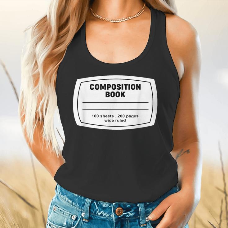 Composition Notebook Halloween Costume Teacher Student Flowy Tank, gift for family, gift for coworker