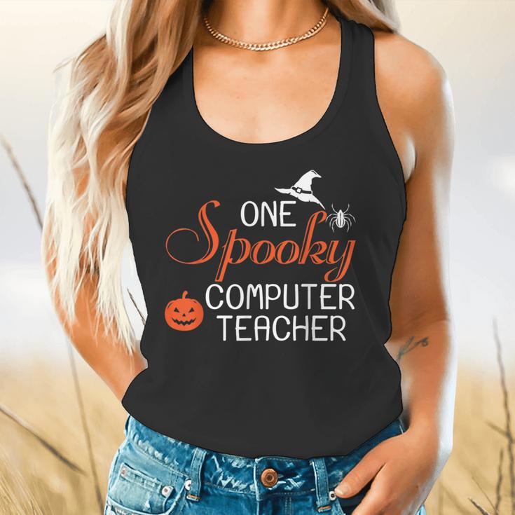 Computer Teacher Halloween Spooky Men Women Kids Flowy Tank, gift for family, gift for coworker