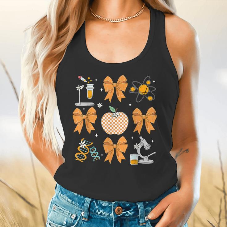 Coquette Bow Fall Science Teacher Stem Teacher Thanksgiving Flowy Tank, gift for family, gift for coworker Coquette Bow Fall Science Teacher Stem Teacher Thanksgiving Flowy Tank, gift for family, gift for coworker