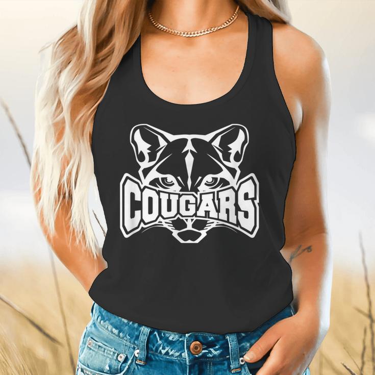 Cougars Teacher Student School Sports Fan Team Spirit Flowy Tank, gift for family, gift for coworker