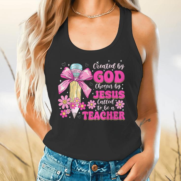 Created By God Called To Teacher Jesus Christian Teacher Flowy Tank, gift for family, gift for coworker Created By God Called To Teacher Jesus Christian Teacher Flowy Tank, gift for family, gift for coworker