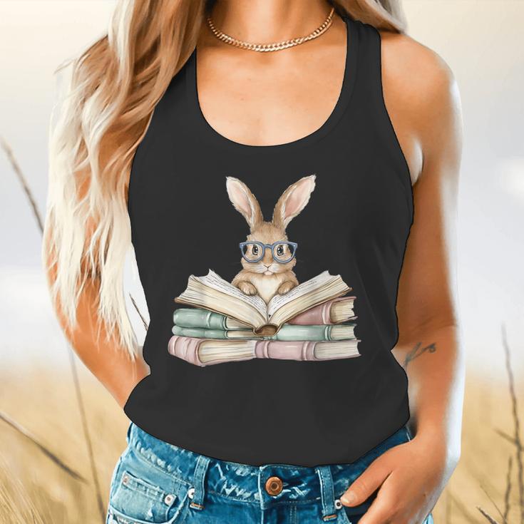 Cute Reading Bunny Glasses Books Bookworm Reader Teacher Flowy Tank, gift for family, gift for coworker Cute Reading Bunny Glasses Books Bookworm Reader Teacher Flowy Tank, gift for family, gift for coworker