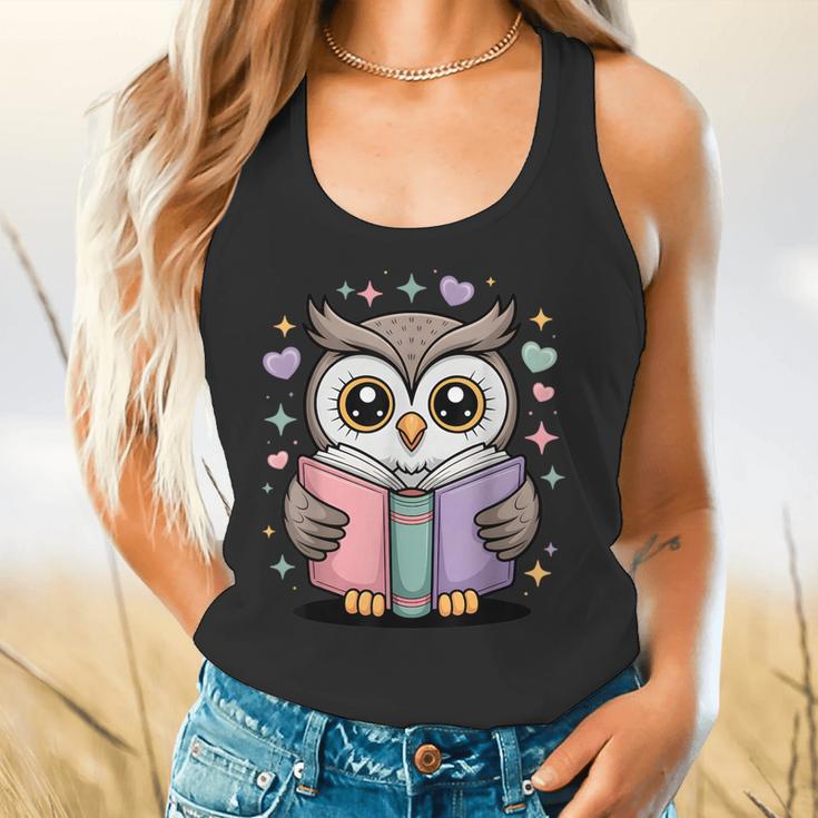 Cute Reading Owl Book Lover Teacher Librarian Bookworm Flowy Tank, gift for family, gift for coworker Cute Reading Owl Book Lover Teacher Librarian Bookworm Flowy Tank, gift for family, gift for coworker