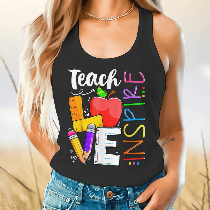 Cute Teach Love And Inspire Men Women Teacher Flowy Tank, gift for family, gift for coworker Cute Teach Love And Inspire Men Women Teacher Flowy Tank, gift for family, gift for coworker