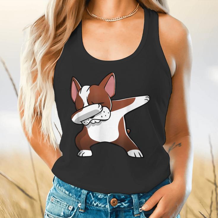 Dabbing Red Boston Terrier Dab Dance Dog Men Women Kids Flowy Tank, gift for family, gift for coworker
