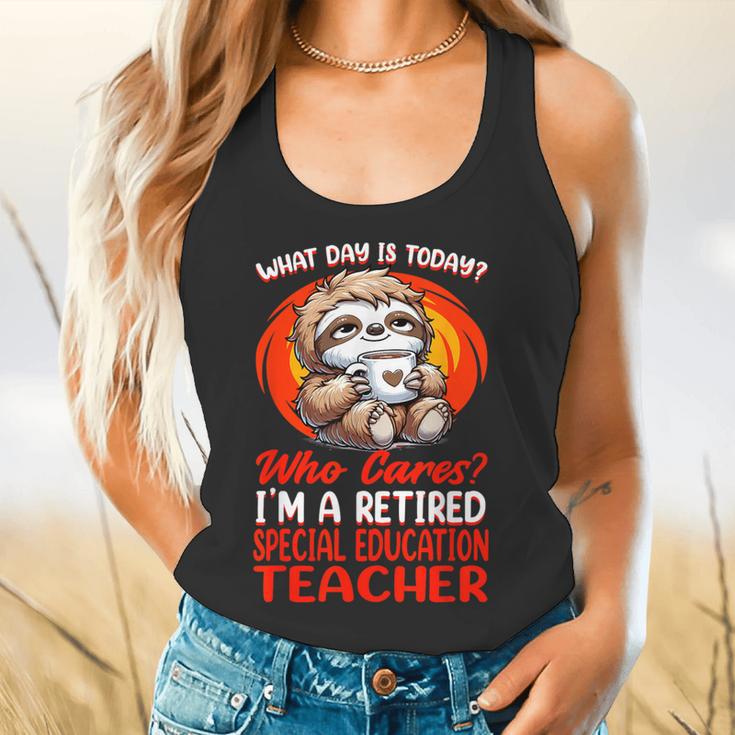 What Day Is Today Retired Special Education Teacher Flowy Tank, gift for family, gift for coworker What Day Is Today Retired Special Education Teacher Flowy Tank, gift for family, gift for coworker