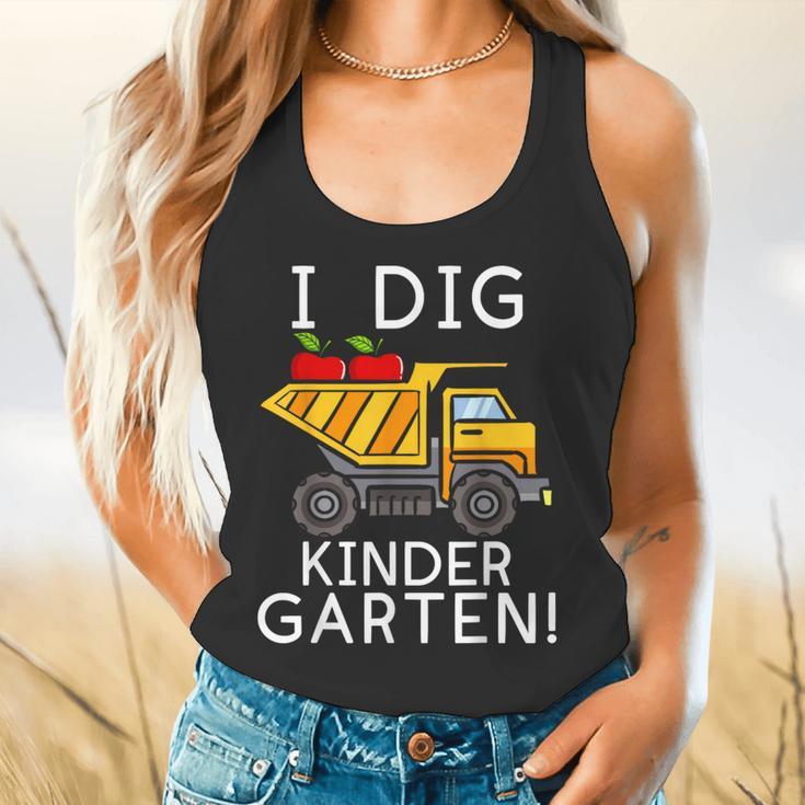 I Dig Kindergarten Student Teacher Construction First Day Flowy Tank, gift for family, gift for coworker