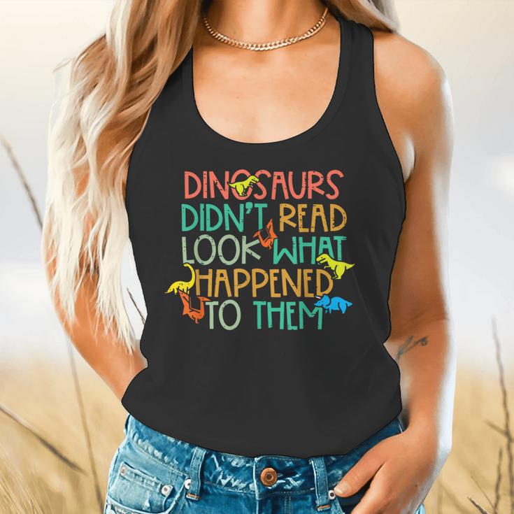 Dinosaurs Didnt Read Book Lover Boys Kids Teacher Flowy Tank, gift for family, gift for coworker Dinosaurs Didnt Read Book Lover Boys Kids Teacher Flowy Tank, gift for family, gift for coworker