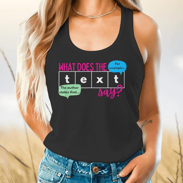 What Does The Text Say Text Evidence Reading Teacher For Men Women Flowy Tank, gift for family, gift for coworker What Does The Text Say Text Evidence Reading Teacher For Men Women Flowy Tank, gift for family, gift for coworker