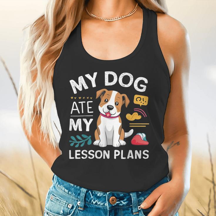 My Dog Ate My Lesson Plan Teacher Back To School Flowy Tank, gift for family, gift for coworker My Dog Ate My Lesson Plan Teacher Back To School Flowy Tank, gift for family, gift for coworker