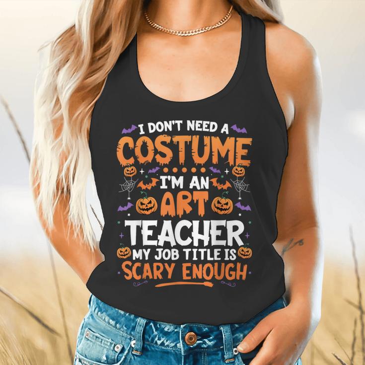 I Don't Need a Costume I'm An Art Teacher Retro Halloween Flowy Tank, gift for family, gift for coworker