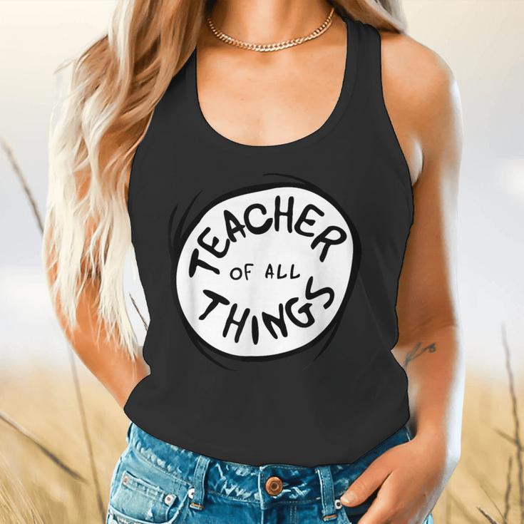 Dr Seuss Teacher Of All Things Red Emblem Flowy Tank, gift for family, gift for coworker