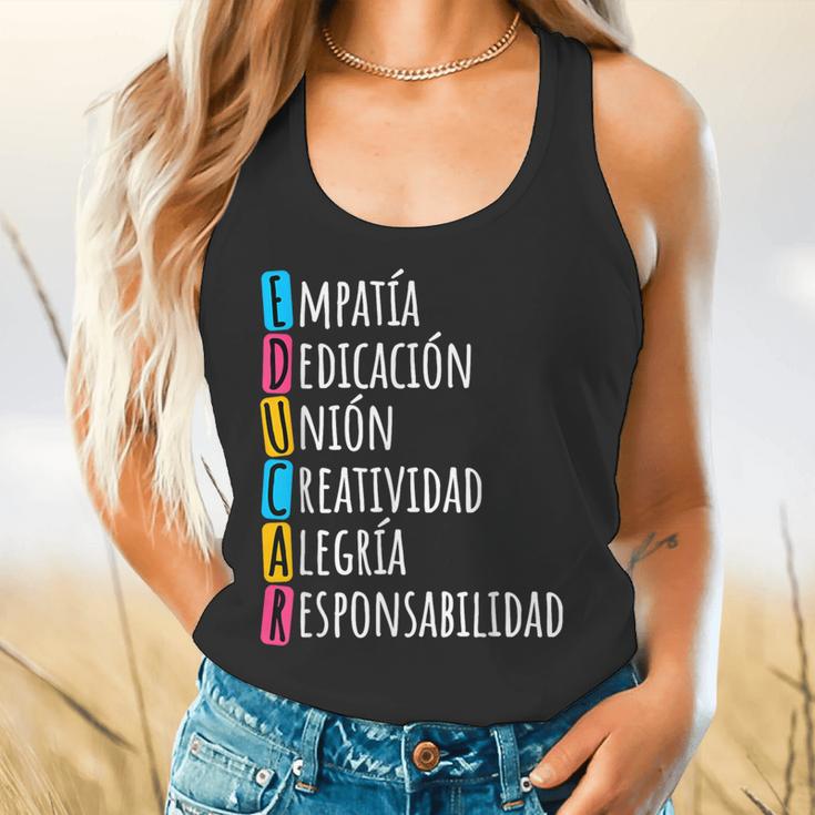Educar Bilingual Spanish Teacher Flowy Tank, gift for family, gift for coworker Educar Bilingual Spanish Teacher Flowy Tank, gift for family, gift for coworker