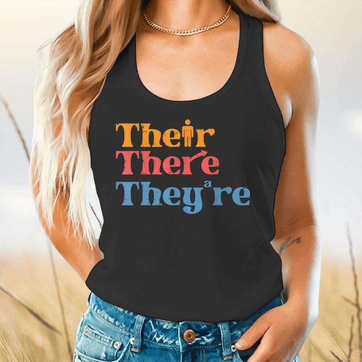 English Teacher Their There Theyre Grammar Men Women Flowy Tank, gift for family, gift for coworker English Teacher Their There Theyre Grammar Men Women Flowy Tank, gift for family, gift for coworker