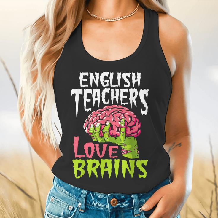 English Teachers Love Brains Zombie Teacher School Halloween Flowy Tank, gift for family, gift for coworker English Teachers Love Brains Zombie Teacher School Halloween Flowy Tank, gift for family, gift for coworker