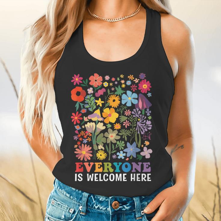 Everyone Is Welcome Here Tshirt Idaho Teacher Support Retro Flowy Tank, gift for family, gift for coworker Everyone Is Welcome Here Tshirt Idaho Teacher Support Retro Flowy Tank, gift for family, gift for coworker
