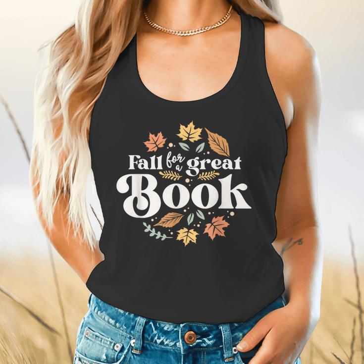 Fall For A Great Book Reading Librarian Autumn Teacher Flowy Tank, gift for family, gift for coworker Fall For A Great Book Reading Librarian Autumn Teacher Flowy Tank, gift for family, gift for coworker