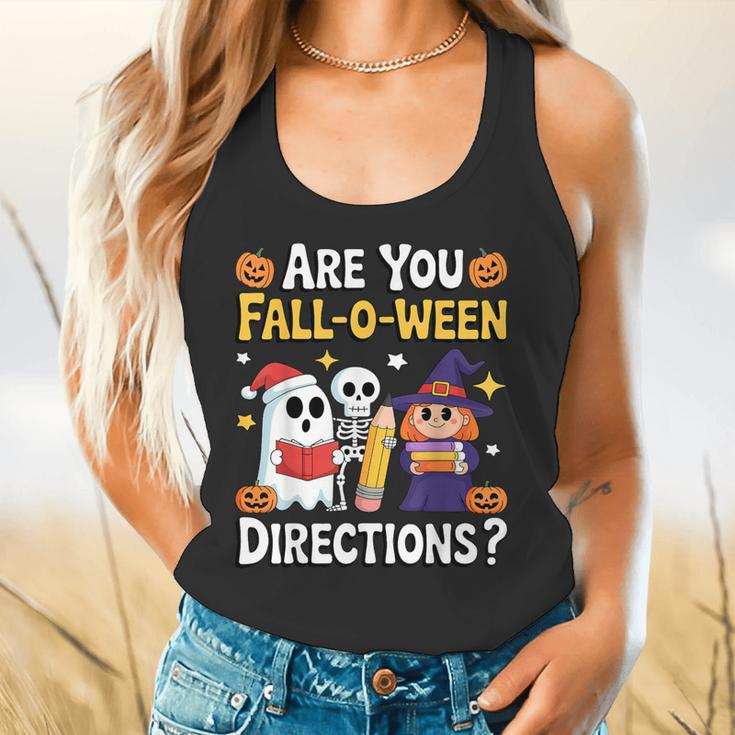 Are You Fall O Ween Directions Halloween Teacher Ghost Flowy Tank, gift for family, gift for coworker Are You Fall O Ween Directions Halloween Teacher Ghost Flowy Tank, gift for family, gift for coworker