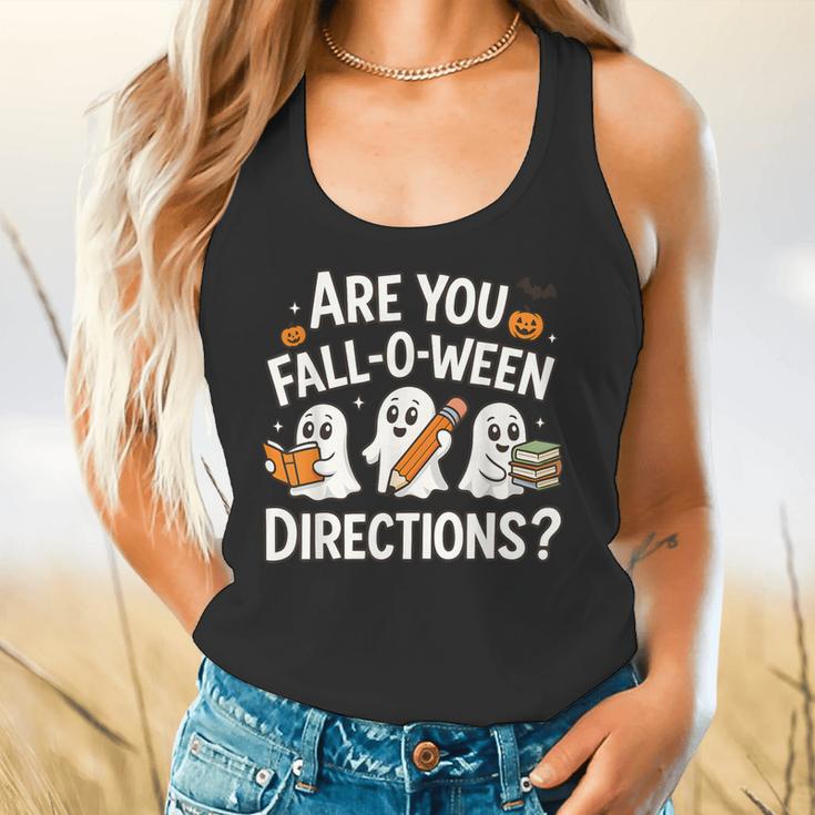 Are You Fall O Ween Directions Halloween Teacher Ghosts Flowy Tank, gift for family, gift for coworker