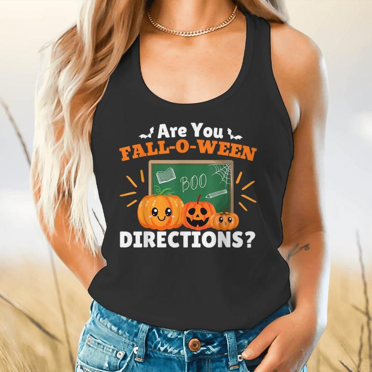 Are You Fall O Ween Directions Halloween Teacher Retro Flowy Tank, gift for family, gift for coworker