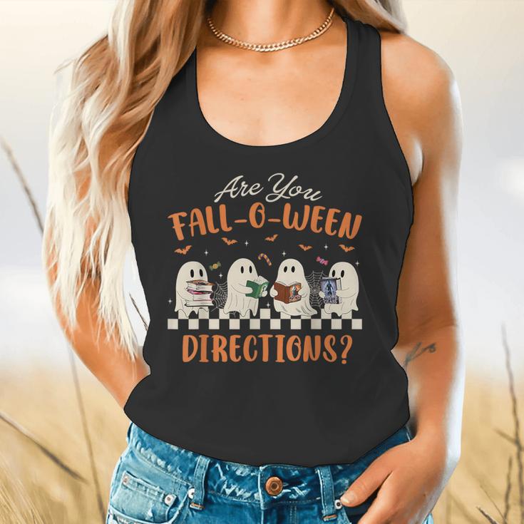 Are You Fall-O-Ween Directions Halloween TeacherGhost Book Flowy Tank, gift for family, gift for coworker