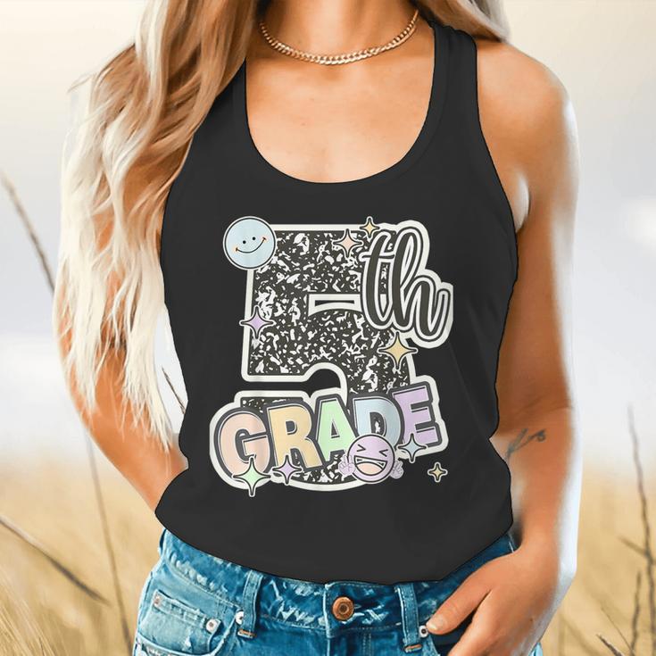 First Day Of Fifth Grade Composition Notebook Teacher Flowy Tank, gift for family, gift for coworker
