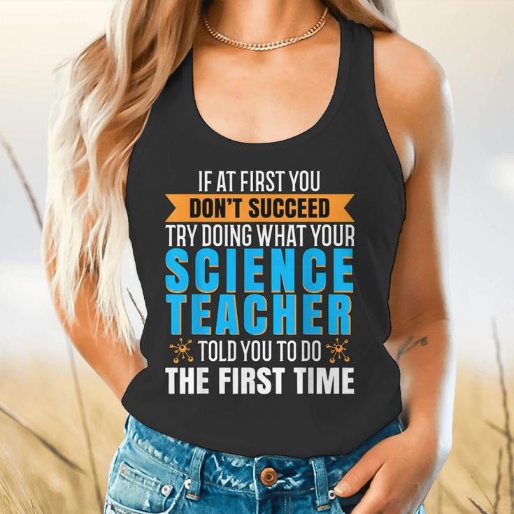 If At First You Don't Succeed Try Doing What Science Teacher Flowy Tank, gift for family, gift for coworker If At First You Don't Succeed Try Doing What Science Teacher Flowy Tank, gift for family, gift for coworker