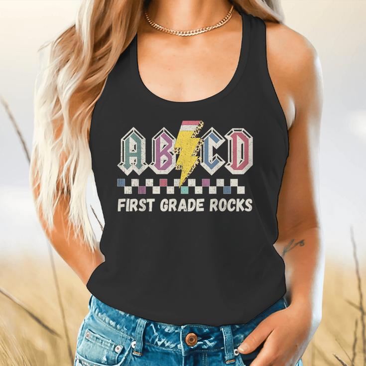 First Grade Rocks Teachers Back To School ABCD Rock Students Flowy Tank, gift for family, gift for coworker First Grade Rocks Teachers Back To School ABCD Rock Students Flowy Tank, gift for family, gift for coworker