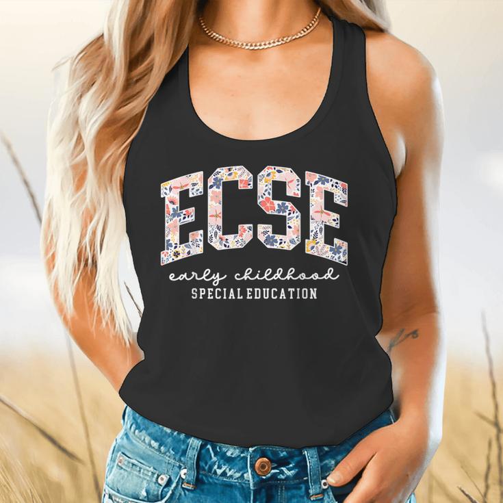 Floral ECSE Early Childhood Special Education SPED Teacher Flowy Tank, gift for family, gift for coworker Floral ECSE Early Childhood Special Education SPED Teacher Flowy Tank, gift for family, gift for coworker